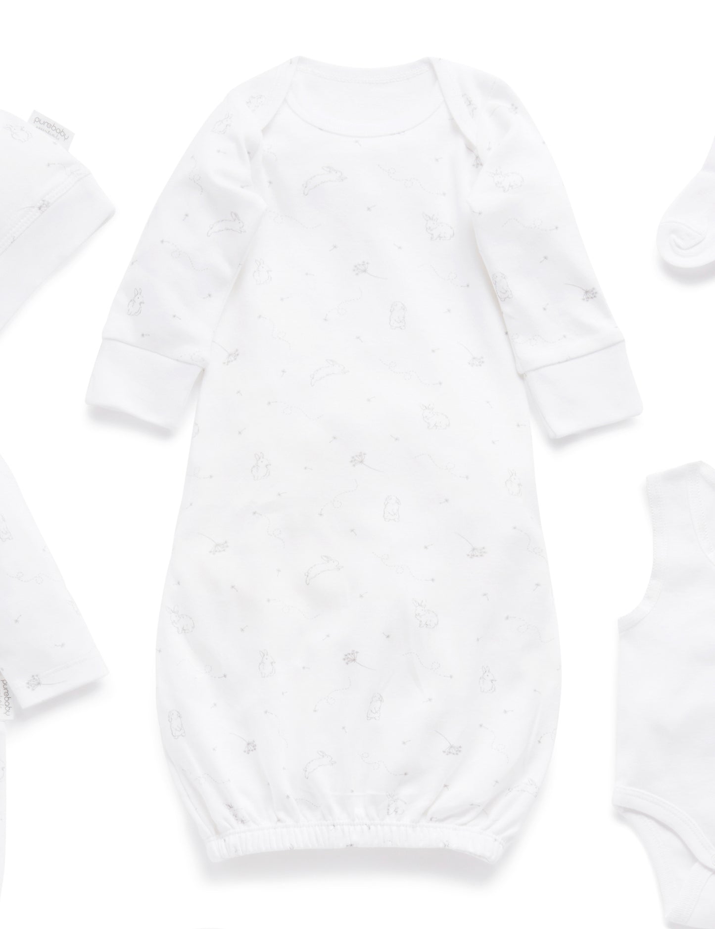 Newborn Essentials Hospital Bag - Purebaby Unisex Essentials - Baby's First Wardrobe